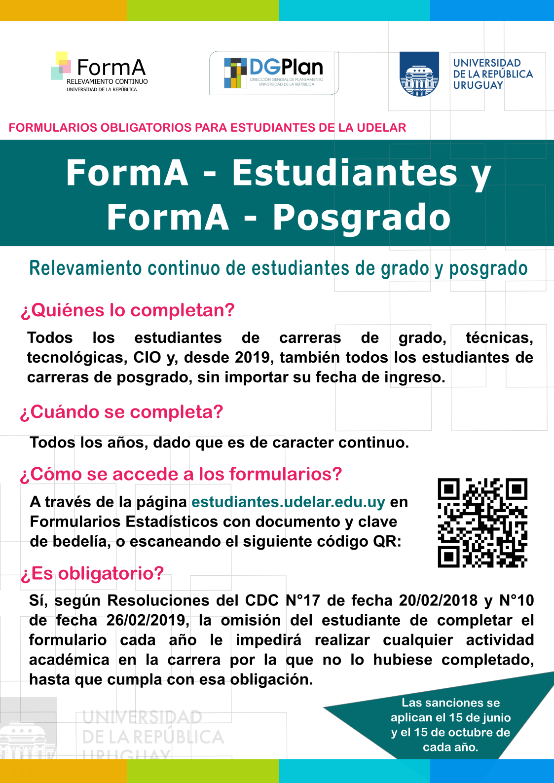 Formulario continuo de Grado Departamento de Administración de la